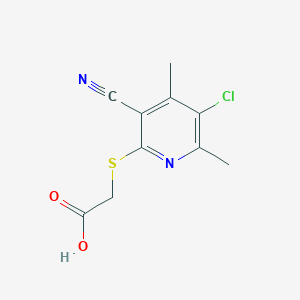 molecular formula C10H9ClN2O2S B5522883 [(5-chloro-3-cyano-4,6-dimethylpyridin-2-yl)thio]acetic acid 