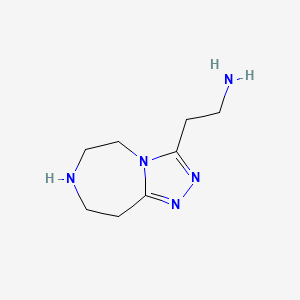 [2-(6,7,8,9-tetrahydro-5H-[1,2,4]triazolo[4,3-d][1,4]diazepin-3-yl)ethyl]amine dihydrochloride