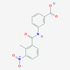 molecular formula C15H12N2O5 B5522906 3-[(2-methyl-3-nitrobenzoyl)amino]benzoic acid 