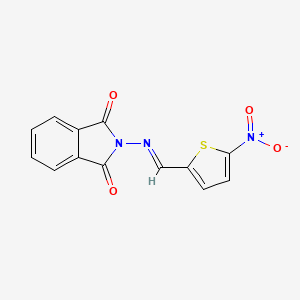 molecular formula C13H7N3O4S B5522917 2-{[(5-nitro-2-thienyl)methylene]amino}-1H-isoindole-1,3(2H)-dione 