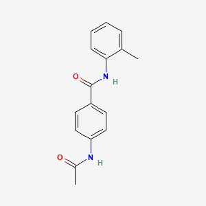 molecular formula C16H16N2O2 B5522925 4-(乙酰氨基)-N-(2-甲苯基)苯甲酰胺 
