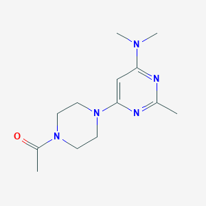 molecular formula C13H21N5O B5522936 6-(4-乙酰基-1-哌嗪基)-N,N,2-三甲基-4-嘧啶胺 