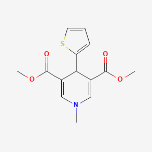 molecular formula C14H15NO4S B5522967 1-甲基-4-(2-噻吩基)-1,4-二氢-3,5-吡啶二甲酸二甲酯 