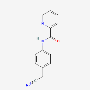 molecular formula C14H11N3O B5522969 N-[4-(cyanomethyl)phenyl]-2-pyridinecarboxamide 