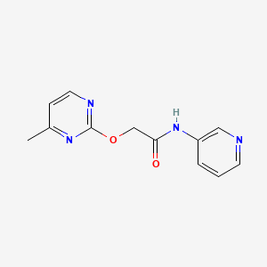 molecular formula C12H12N4O2 B5522979 2-[(4-methyl-2-pyrimidinyl)oxy]-N-3-pyridinylacetamide 