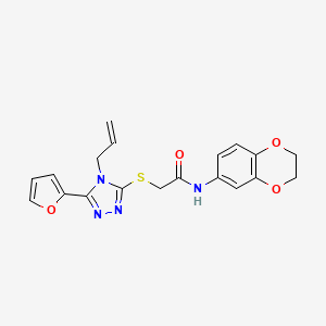 2-{[4-allyl-5-(2-furyl)-4H-1,2,4-triazol-3-yl]thio}-N-(2,3-dihydro-1,4-benzodioxin-6-yl)acetamide