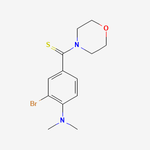 molecular formula C13H17BrN2OS B5523020 2-bromo-N,N-dimethyl-4-(4-morpholinylcarbonothioyl)aniline 