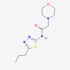 molecular formula C11H18N4O2S B5523028 2-(4-morpholinyl)-N-(5-propyl-1,3,4-thiadiazol-2-yl)acetamide CAS No. 132304-38-2