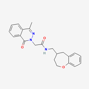 molecular formula C22H23N3O3 B5523035 2-(4-methyl-1-oxophthalazin-2(1H)-yl)-N-(2,3,4,5-tetrahydro-1-benzoxepin-4-ylmethyl)acetamide 