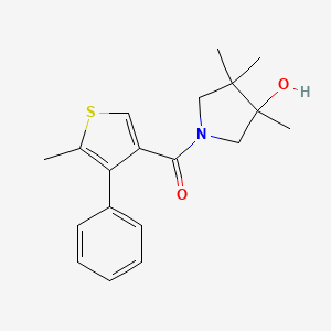 3,4,4-trimethyl-1-[(5-methyl-4-phenyl-3-thienyl)carbonyl]pyrrolidin-3-ol