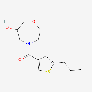 molecular formula C13H19NO3S B5523053 4-[(5-丙基-3-噻吩基)羰基]-1,4-恶氧杂环己烷-6-醇 