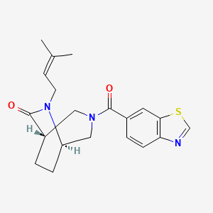 (1S*,5R*)-3-(1,3-benzothiazol-6-ylcarbonyl)-6-(3-methyl-2-buten-1-yl)-3,6-diazabicyclo[3.2.2]nonan-7-one