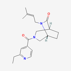 molecular formula C20H27N3O2 B5523064 (1S*,5R*)-3-(2-ethylisonicotinoyl)-6-(3-methyl-2-buten-1-yl)-3,6-diazabicyclo[3.2.2]nonan-7-one 