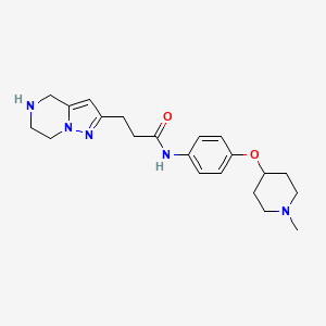 N-{4-[(1-methyl-4-piperidinyl)oxy]phenyl}-3-(4,5,6,7-tetrahydropyrazolo[1,5-a]pyrazin-2-yl)propanamide dihydrochloride