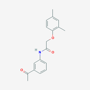 molecular formula C18H19NO3 B5523093 N-(3-acetylphenyl)-2-(2,4-dimethylphenoxy)acetamide 