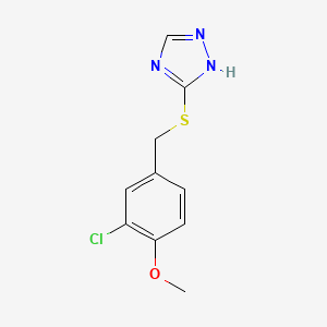 molecular formula C10H10ClN3OS B5523105 3-[(3-chloro-4-methoxybenzyl)thio]-4H-1,2,4-triazole 