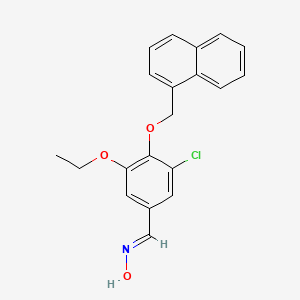 molecular formula C20H18ClNO3 B5523116 3-chloro-5-ethoxy-4-(1-naphthylmethoxy)benzaldehyde oxime 