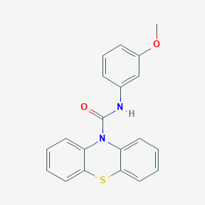 molecular formula C20H16N2O2S B5523124 N-(3-甲氧基苯基)-10H-吩噻嗪-10-甲酰胺 