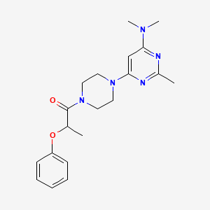 molecular formula C20H27N5O2 B5523142 N,N,2-trimethyl-6-[4-(2-phenoxypropanoyl)-1-piperazinyl]-4-pyrimidinamine 