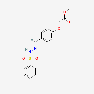 methyl (4-{2-[(4-methylphenyl)sulfonyl]carbonohydrazonoyl}phenoxy)acetate