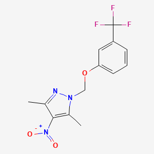 3,5-dimethyl-4-nitro-1-{[3-(trifluoromethyl)phenoxy]methyl}-1H-pyrazole