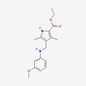 ethyl 4-{[(3-methoxyphenyl)amino]methyl}-3,5-dimethyl-1H-pyrrole-2-carboxylate