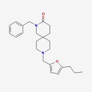 molecular formula C24H32N2O2 B5523212 2-benzyl-9-[(5-propyl-2-furyl)methyl]-2,9-diazaspiro[5.5]undecan-3-one 