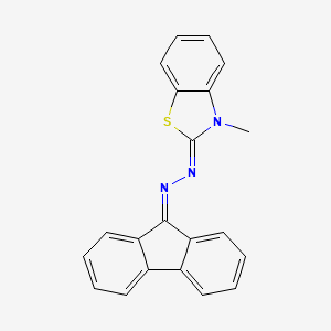 molecular formula C21H15N3S B5523227 3-methyl-1,3-benzothiazol-2(3H)-one 9H-fluoren-9-ylidenehydrazone 