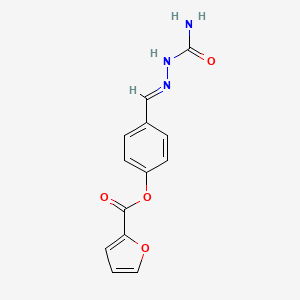 4-[2-(aminocarbonyl)carbonohydrazonoyl]phenyl 2-furoate