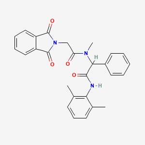 molecular formula C27H25N3O4 B5523269 N-(2,6-dimethylphenyl)-2-[[(1,3-dioxo-1,3-dihydro-2H-isoindol-2-yl)acetyl](methyl)amino]-2-phenylacetamide 