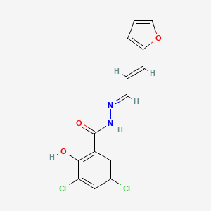 3,5-dichloro-N'-[3-(2-furyl)-2-propen-1-ylidene]-2-hydroxybenzohydrazide