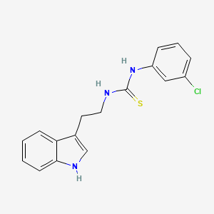 molecular formula C17H16ClN3S B5523304 N-(3-氯苯基)-N'-[2-(1H-吲哚-3-基)乙基]硫脲 