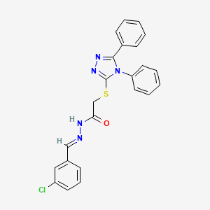 N'-(3-chlorobenzylidene)-2-[(4,5-diphenyl-4H-1,2,4-triazol-3-yl)thio]acetohydrazide
