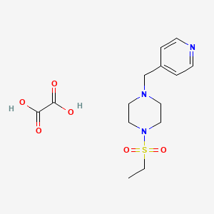 molecular formula C14H21N3O6S B5523348 1-(ethylsulfonyl)-4-(4-pyridinylmethyl)piperazine oxalate 