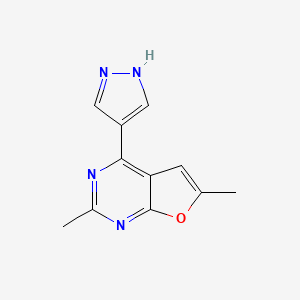 2,6-dimethyl-4-(1H-pyrazol-4-yl)furo[2,3-d]pyrimidine