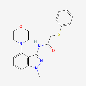 molecular formula C20H22N4O2S B5523409 N-(1-甲基-4-吗啉-4-基-1H-吲唑-3-基)-2-(苯硫基)乙酰胺 