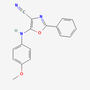 5-[(4-methoxyphenyl)amino]-2-phenyl-1,3-oxazole-4-carbonitrile