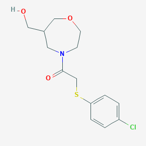 (4-{[(4-chlorophenyl)thio]acetyl}-1,4-oxazepan-6-yl)methanol
