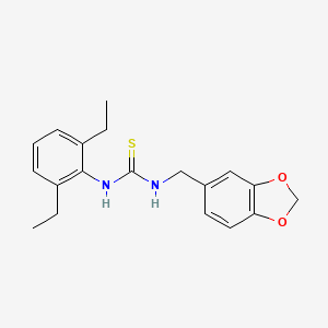 N-(1,3-benzodioxol-5-ylmethyl)-N'-(2,6-diethylphenyl)thiourea