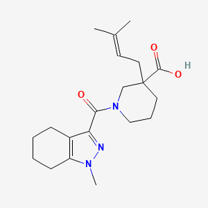 3-(3-methyl-2-buten-1-yl)-1-[(1-methyl-4,5,6,7-tetrahydro-1H-indazol-3-yl)carbonyl]-3-piperidinecarboxylic acid