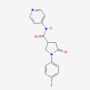 1-(4-fluorophenyl)-5-oxo-N-4-pyridinyl-3-pyrrolidinecarboxamide