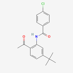 N-(2-acetyl-5-tert-butylphenyl)-4-chlorobenzamide
