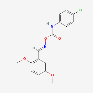 2,5-dimethoxybenzaldehyde O-{[(4-chlorophenyl)amino]carbonyl}oxime