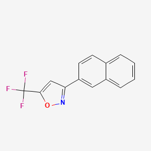 molecular formula C14H8F3NO B5523561 3-(2-萘甲基)-5-(三氟甲基)异噁唑 