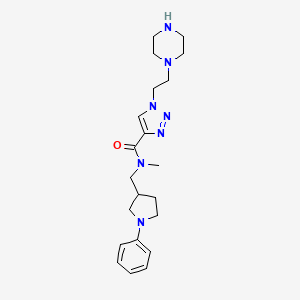N-methyl-N-[(1-phenylpyrrolidin-3-yl)methyl]-1-(2-piperazin-1-ylethyl)-1H-1,2,3-triazole-4-carboxamide