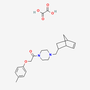 molecular formula C23H30N2O6 B5523580 1-(bicyclo[2.2.1]hept-5-en-2-ylmethyl)-4-[(4-methylphenoxy)acetyl]piperazine oxalate 