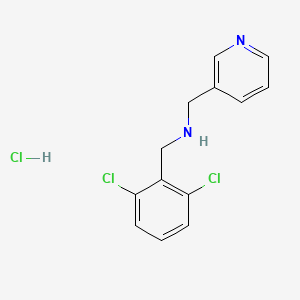 molecular formula C13H13Cl3N2 B5523598 (2,6-dichlorobenzyl)(3-pyridinylmethyl)amine hydrochloride 