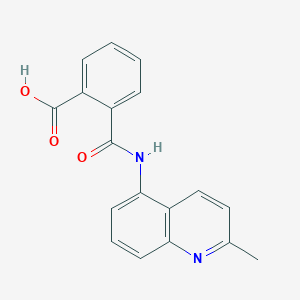 molecular formula C18H14N2O3 B5523605 2-{[(2-methyl-5-quinolinyl)amino]carbonyl}benzoic acid 