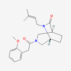 (1S*,5R*)-3-[(2-methoxyphenyl)acetyl]-6-(3-methyl-2-buten-1-yl)-3,6-diazabicyclo[3.2.2]nonan-7-one