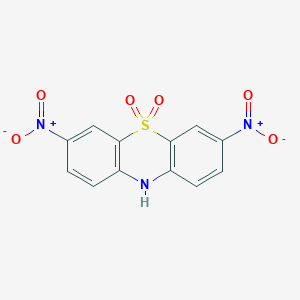 molecular formula C12H7N3O6S B5523674 3,7-dinitro-10H-phenothiazine 5,5-dioxide 